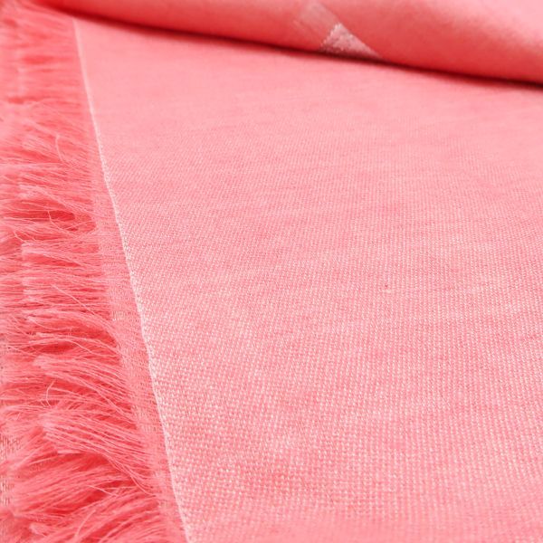 Chanel Shawl Cashmere Silk 120 200 cm Pink Logo Coco Mark — view 8