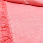 Chanel Shawl Cashmere Silk 120 200 cm Pink Logo Coco Mark — view 8