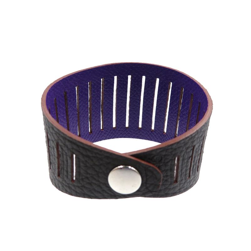 Hermes Petite Ash Bracelet Reversible Vaux Epson Togo Silver Hardware Anemone — view 5