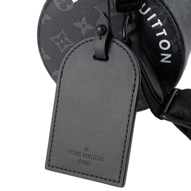 Louis Vuitton Shoulder Bag Soft Porochon PM Black Gray — view 7