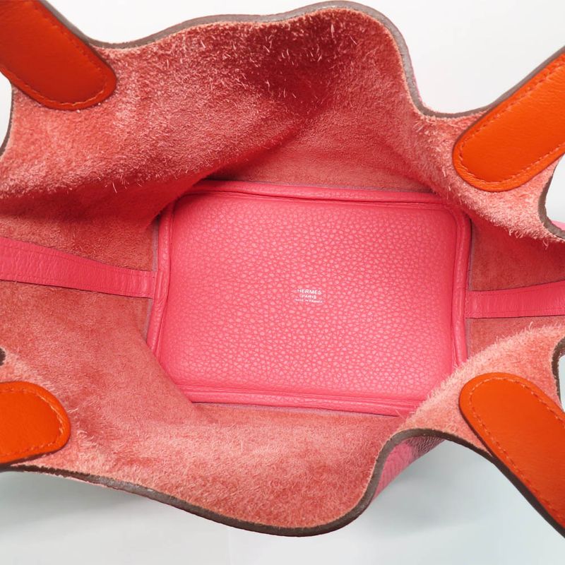 Hermes Picotin Lock PM Eclat Rose Azalea Terbatie Taurillon Clemence — view 7