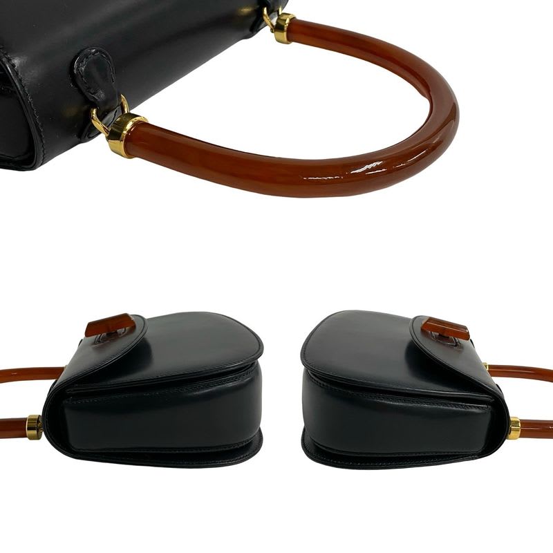 Gucci Vintage Turnlock Leather Handbag Mini Tote Bag — view 6