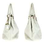 Prada Vittero Dino White Gold Hardware Leather Bn2534 Tote Handbag — view 8