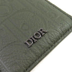 Christian Dior 2 flg Saddle Logo Magnet Gravity Leather Card Holder Case — view 7