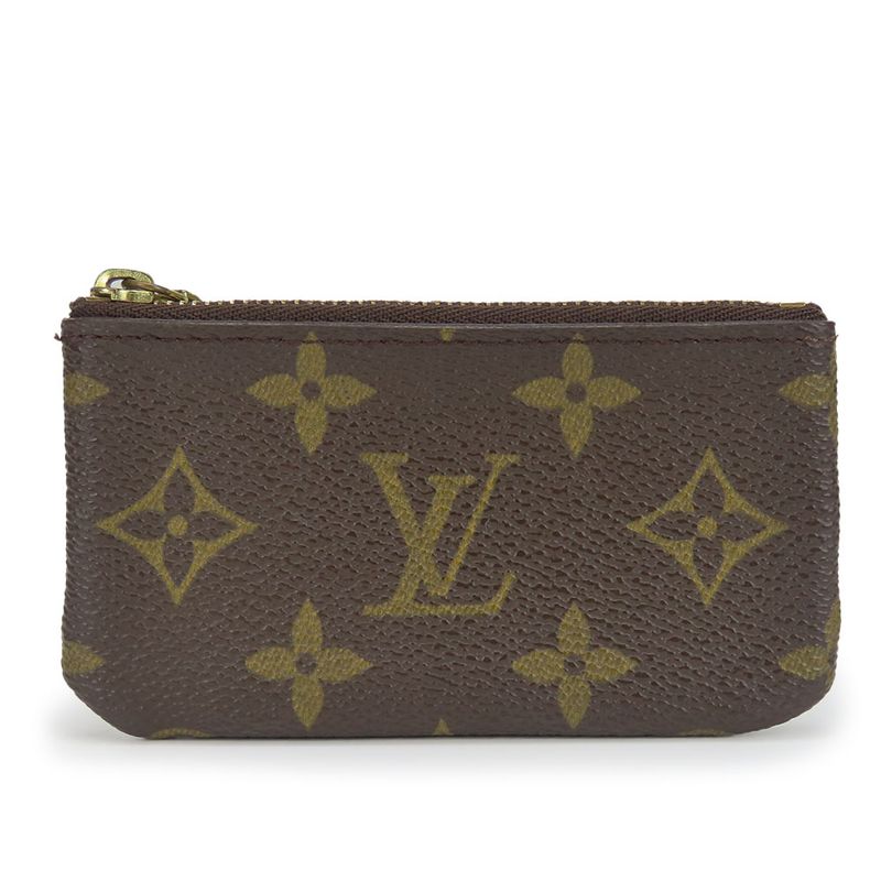 Louis Vuitton Coin Case Pochette Cles Monogram Brown Gold Hardware Pouch — view 2