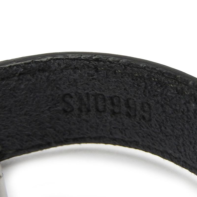 Louis Vuitton Bracelet Vu Good Luck Leather Black Silver Hardware — view 8