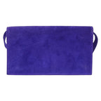 Hermes Vintage Dobris Shoulder Clutch Bag Purple 0 Suede 0058 — view 3