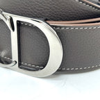 Dior Belt CD Logo Buckle Leather Brown — view 3