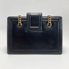Chanel Boy Chain Tote Bag Black Leather — view 2