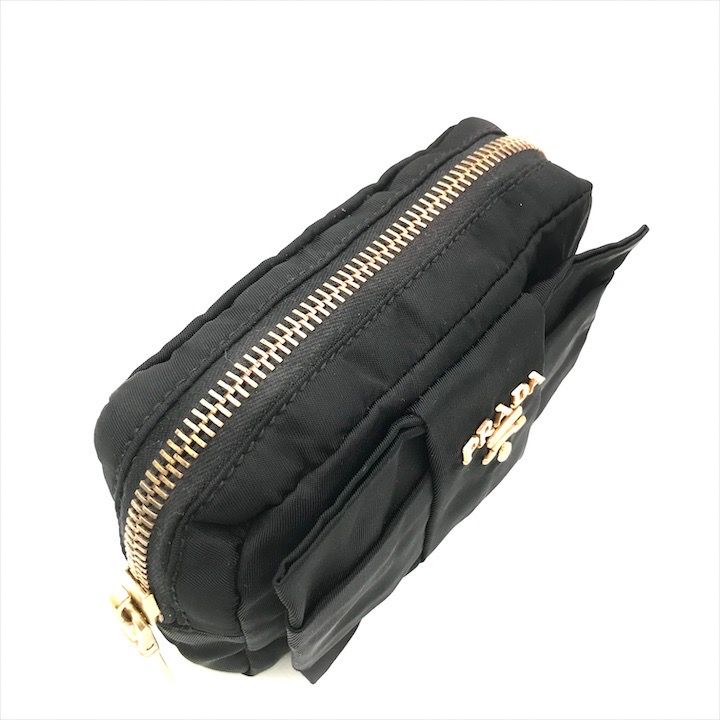 Prada Nylon Tessuto Ribbon Pouch — view 6