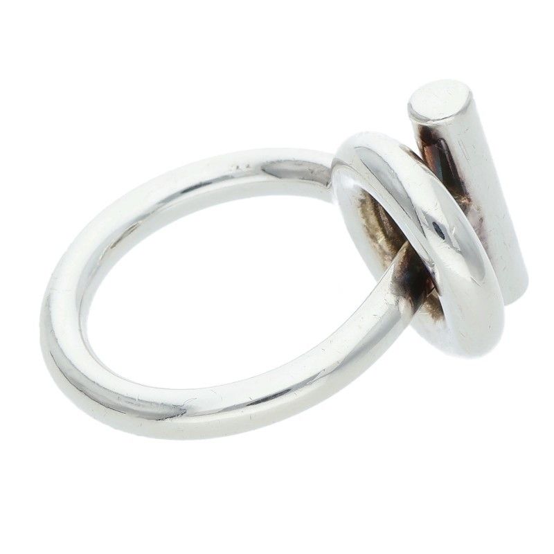 Hermes Echappee Silver Ring 56 14 — view 5
