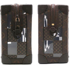 Louis Vuitton Slim Soft Trunk Monogram Chess Canvas Brown — view 4