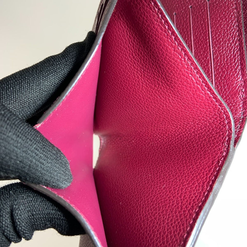Louis Vuitton Empreinte Portefeuille Marine Trifold Wallet Wine Red — view 9