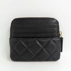 Chanel Classic Zip Coin Purse Ap2061 Black Lambskin Gdhardware — view 2