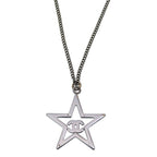Chanel Coco Mark Star Stone Silver B17 Necklace Accessories 0242 — view 4