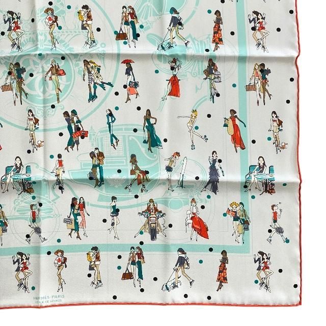 Hermes Scarf Carre 70 EX Libris LES Parisie Parisienne Silk Multicolor — view 6