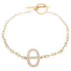 Hermes Chaine D'ancre Contour Bracelet Pink Gold Chain