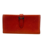 Hermes Long Wallet Trifold Bearn Dupri Orange