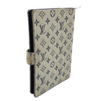 Louis Vuitton Monogram Mini Agenda PM Leather Canvas Navy Notebook Cover Gold — view 2