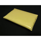 Bottega Veneta Coin Case Triangle Pastel Yellow Leather Turnlock — view 3