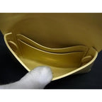 Bottega Veneta Coin Case Triangle Pastel Yellow Leather Turnlock — view 5