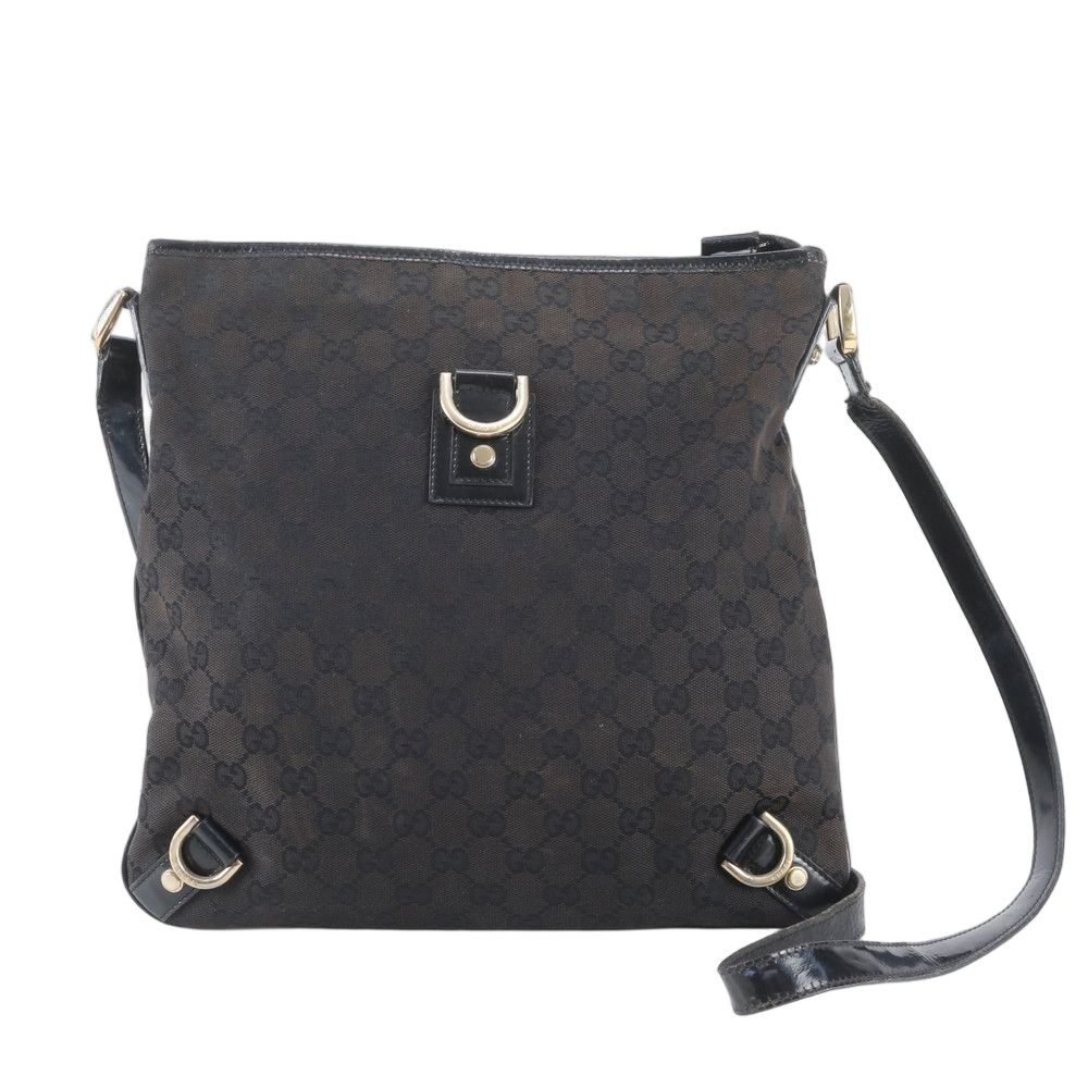 Gucci GG Canvas Leather Shoulder Bag Crossbody Hand Abbey