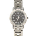 Hermes SS Quartz Bracelet Black Arabic