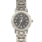 Hermes SS Quartz Bracelet Black Arabic