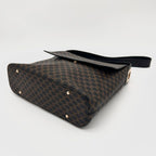 Celine Macadam Blason Pattern Circle Logo Leather Shoulder Bag Tote Black — view 7