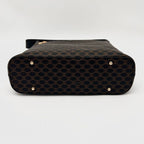 Celine Macadam Blason Pattern Circle Logo Leather Shoulder Bag Tote Black — view 8