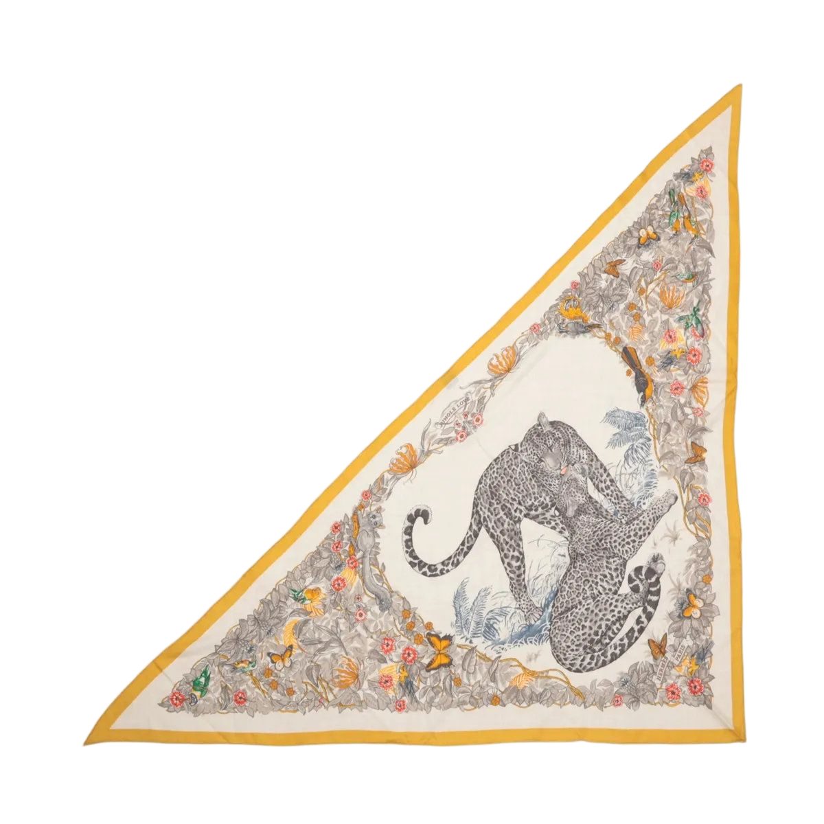 Hermes Tagged Triangle Jean Jungle Love Casisir Scarf