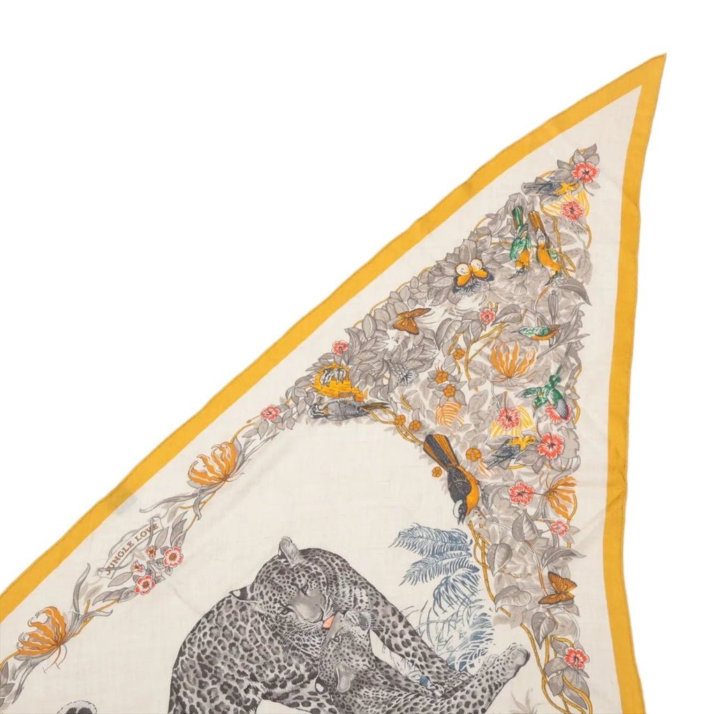 Hermes Tagged Triangle Jean Jungle Love Casisir Scarf — view 2
