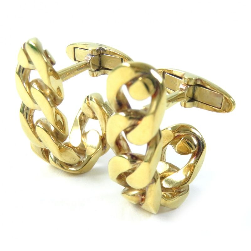 Bottega Veneta AG 925 Chain Cufflinks Gold Storage