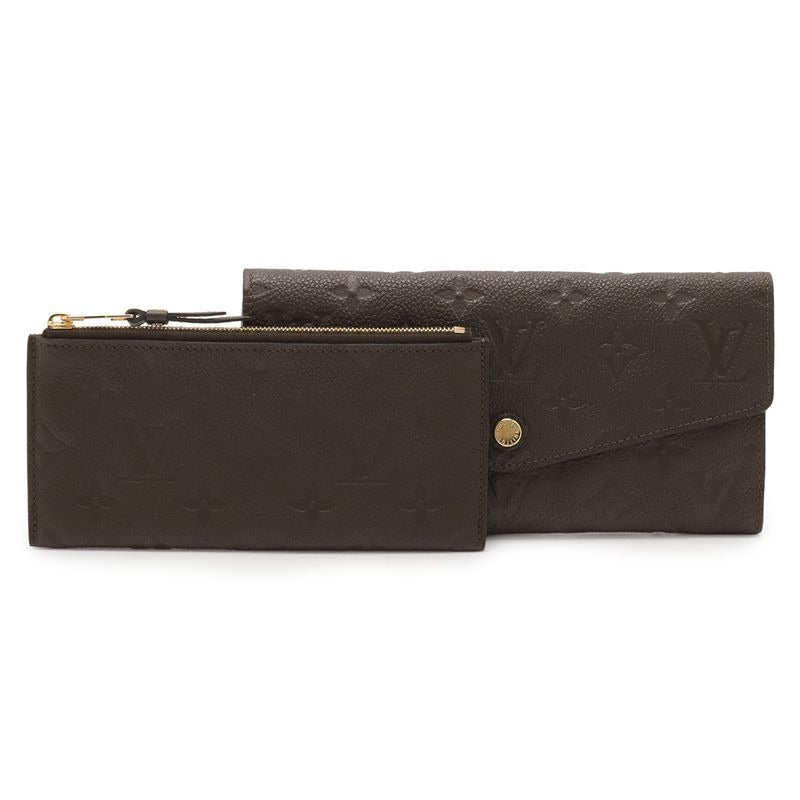 Louis Vuitton Monogram Empreinte Portefeuille Curilles Long Wallet Tail Brown