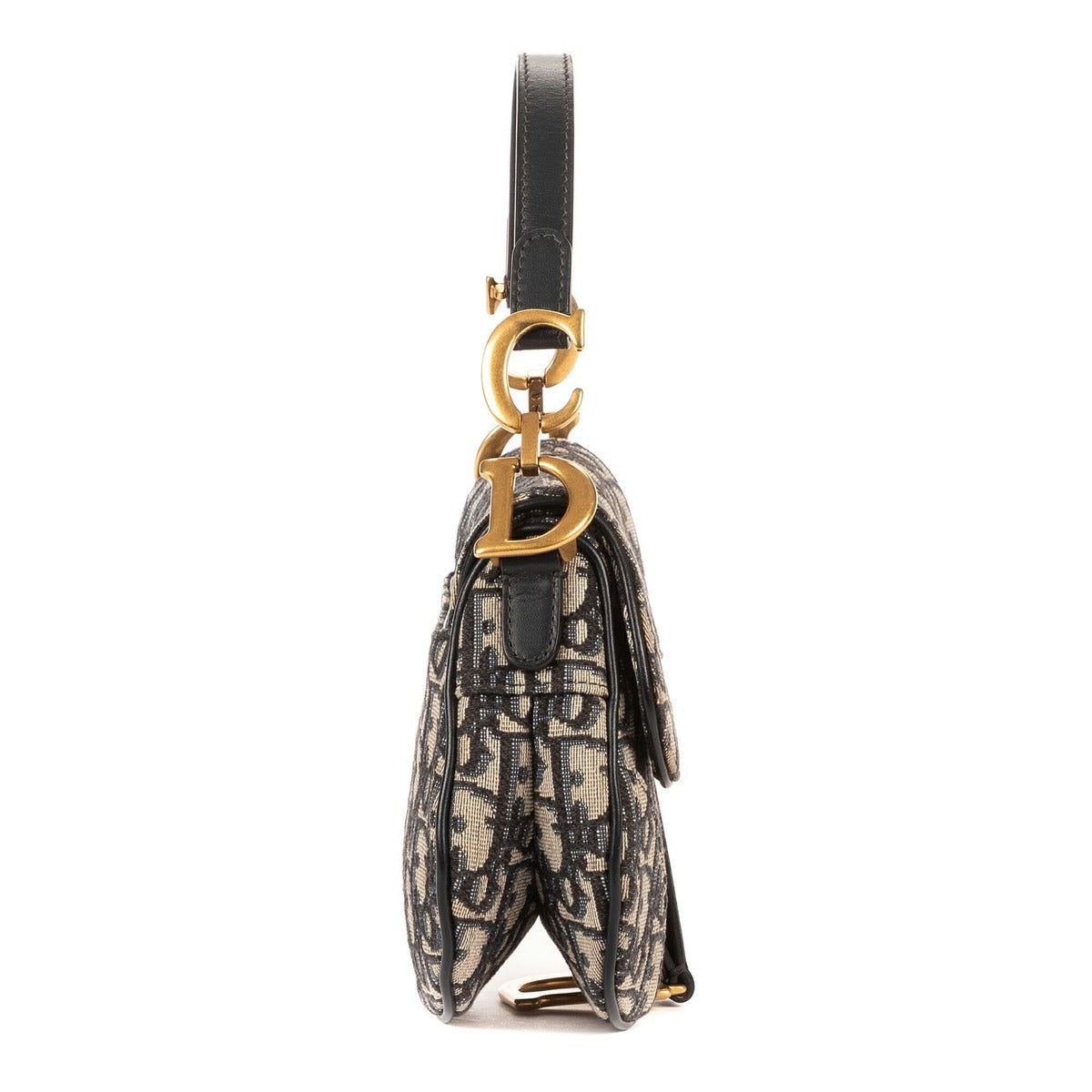 Dior Blue Canvas Bree Kusaddle Navy — view 5