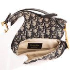 Dior Blue Canvas Bree Kusaddle Navy — view 9