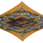 Hermes Scarf Pleated Silk Lion Yellow — view 4