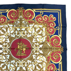 Hermes Scarf Carre 90 les Tuileries Jardin Des Bandana Silk Navy — view 3