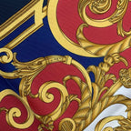 Hermes Scarf Carre 90 les Tuileries Jardin Des Bandana Silk Navy — view 6