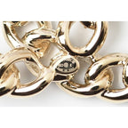Chanel Brooch Pin Rhinestone Gold Black — view 5