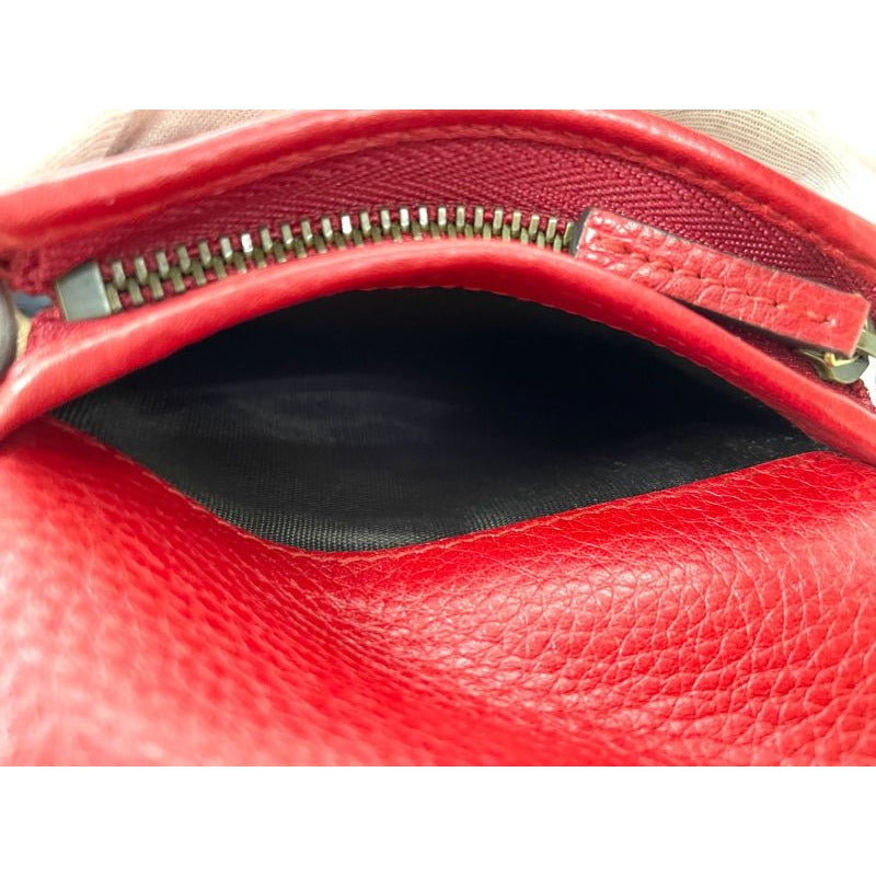 Gucci Animalier Taiga Head Leather Compact Wallet Red — view 6