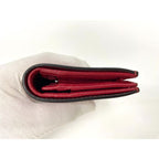 Gucci Animalier Taiga Head Leather Compact Wallet Red — view 4