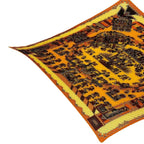 Hermes Pleated Scarf Silk Astres Et Soleils Celestial Bodies and Sun Yellow — view 2