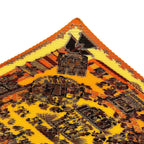 Hermes Pleated Scarf Silk Astres Et Soleils Celestial Bodies and Sun Yellow — view 4
