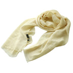 Gucci Wool Silk GG Pattern Shawl Scarf Ivory SS OS