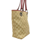 Gucci Tote GG Canvas Beige Bordeaux Silver — view 2