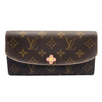 Louis Vuitton Portefeuille Emily Monogram Leather Brown Light Pink Bifold