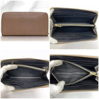 Loewe Round Zipper Long Wallet Pink Linen — view 2