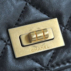 Chanel Quilted 2.55 Chain Wallet Aged Calfskin Antique Gold Hardware — view 6