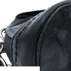 Prada Chain Shoulder Bag Black Silver Nylon Leather — view 6